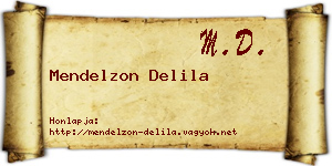 Mendelzon Delila névjegykártya